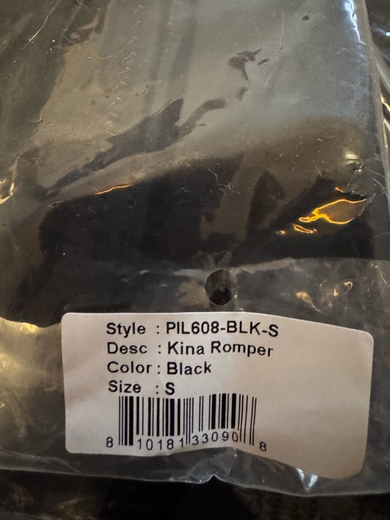 NWT GiGi C Kina Romper in Black Sz XS S M - Picture 10 of 10